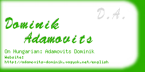 dominik adamovits business card